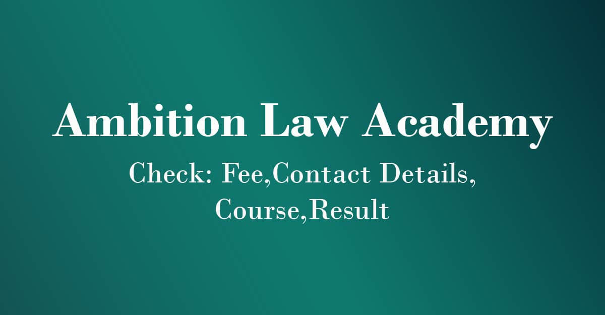 ambition law academy